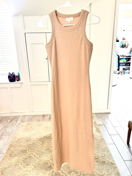 MARBLE Dresses & Skirts - MARBLE Sleeveless Ribbed Maxi Dress - Beige